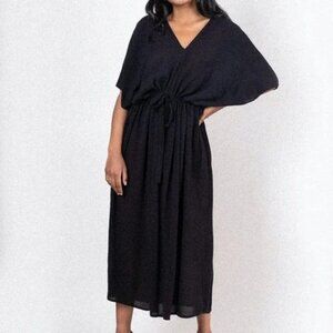 Tonle Gauze Drawstring Midi Cover Up Dress